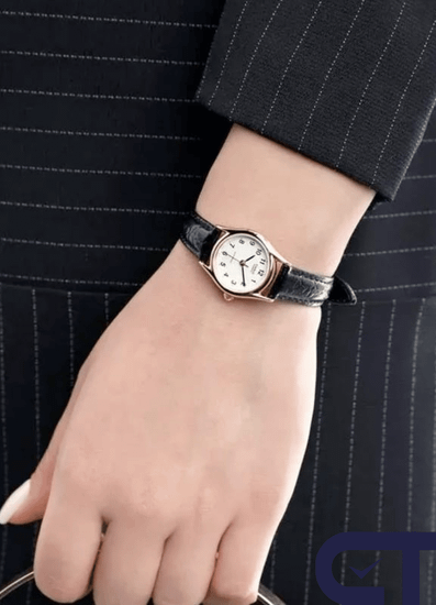 Casio LTP-1094Q-7B1 — женские классические часы с кожаным ремешком