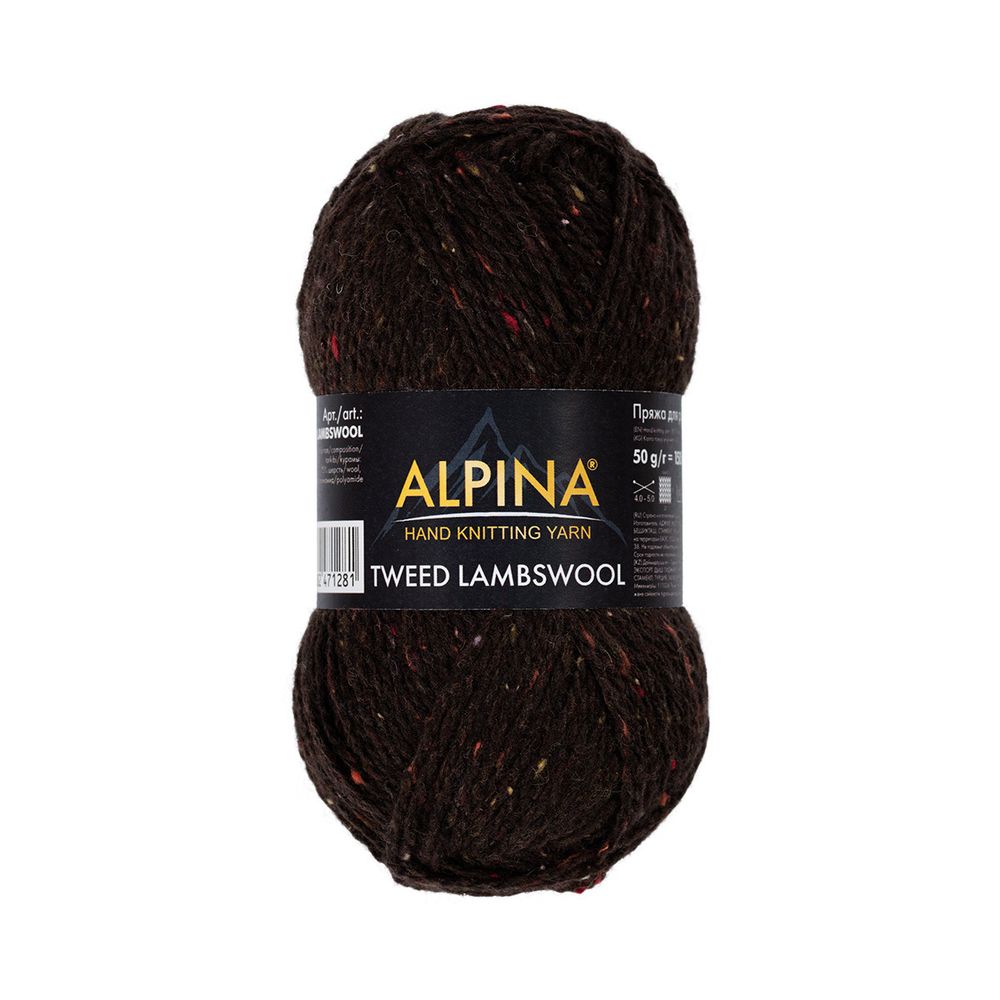 Пряжа Alpina Tweed LambsWool / уп.10 мот. по 50 г, 150 м, 10 т.коричневый Пряжа Alpina Tweed LambsWool / уп.10 мот. по 50 г, 150 м, 10 т.коричневый