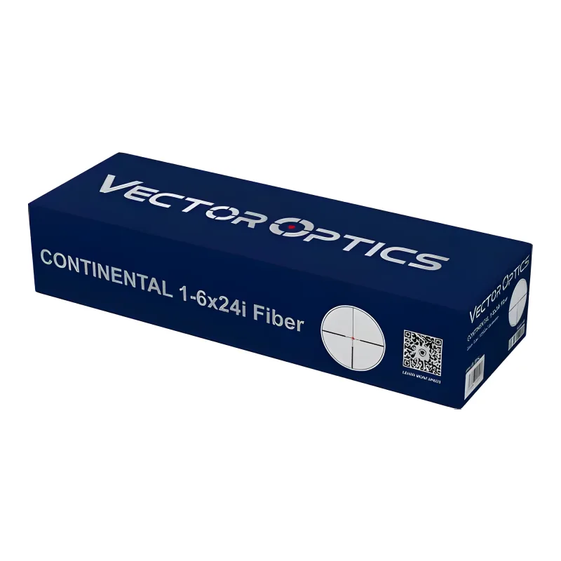 Оптический прицел Vector Optics Continental X6 1-6x24 FIBER (SCOC-48) - фирменная упаковочная коробка синего цвета