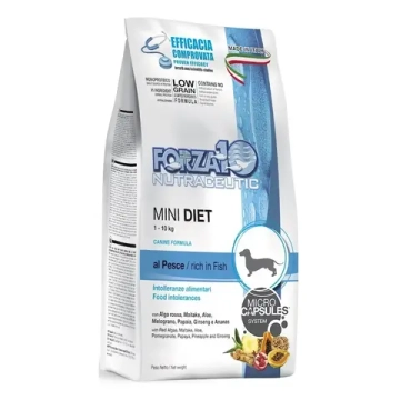 Сухой гипоаллергенный корм Forza 10 Mini Diet Pesce для собак мини пород с рыбой