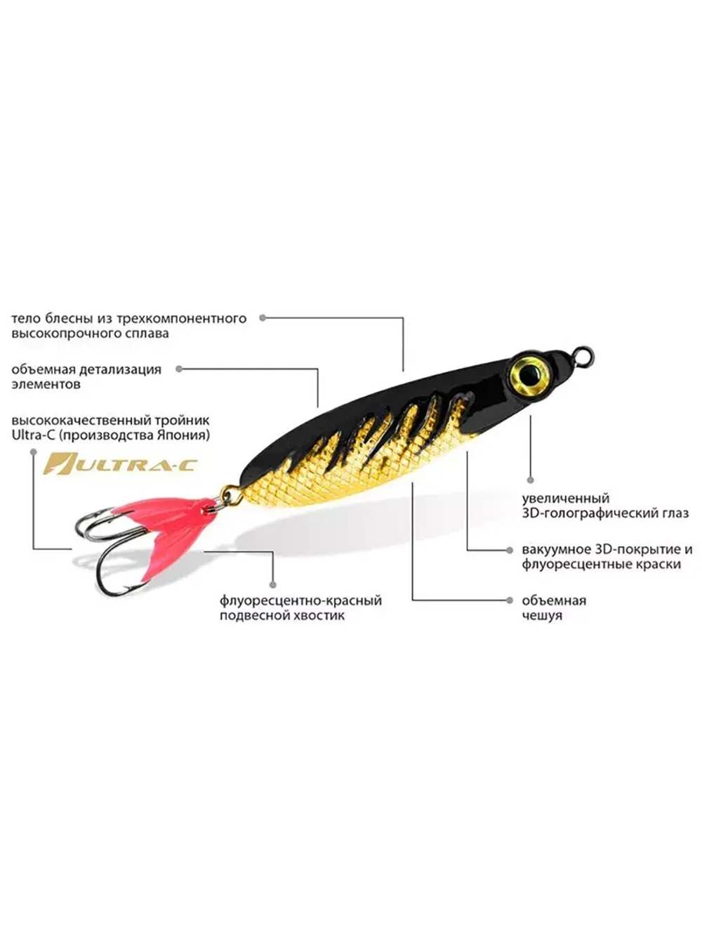 Блесна колебалка НЕРКА FIRE 28,0g цвет 04
