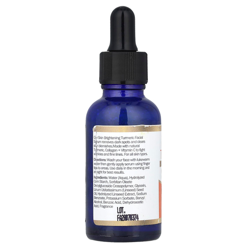 Okay Pure Naturals, Осветление кожи, сыворотка для лица, куркума, 30 мл (1 жидк. унц.)