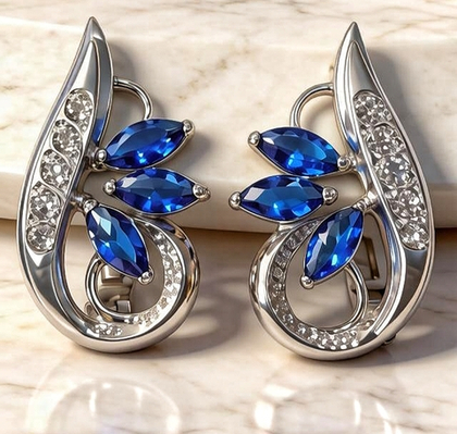 Ювелирные серьги из серебра 925 пробы