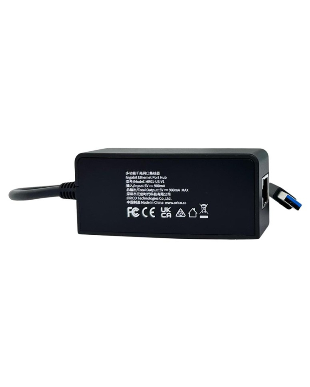 USB-хаб Orico HR01 3xUSB3.0/RJ45 черный