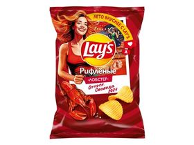 Чипсы Lays Рифленые Лобстер, 140 г