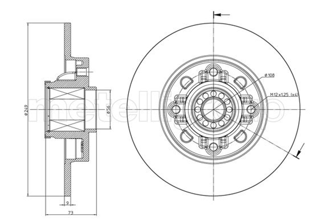 METELLI - 231394-MEE - Brake Disc