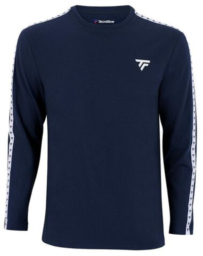 Мужская теннисная футболка теннисная Tecnifibre Trainning T-Shirt Long Sleeve - marine