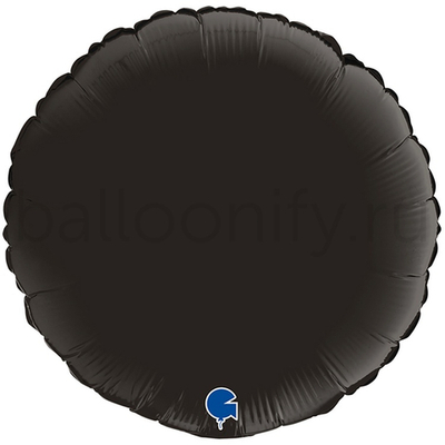 Фольгированная фигура, круг 18"/46СМ Сатин Fume Black