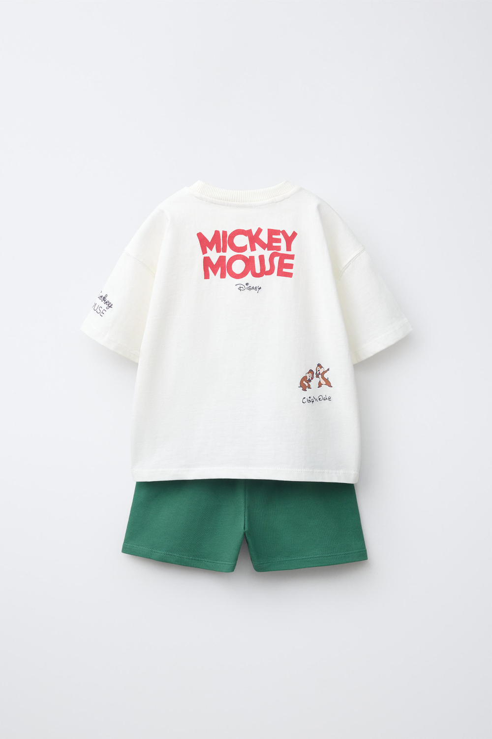 ZARA КОМПЛЕКТ ИЗ ФУТБОЛКИ И БЕРМУД «МИККИ МАУС» © DISNEY, ЗЕЛЕНОВАТО-СИНИЙ