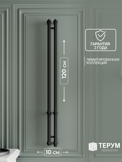 Полотенцесушитель Винтаж 2 120х10 Черная кожа
