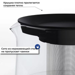 Чайник заварочный Nors, 600 мл, боросиликатное стекло/пластик