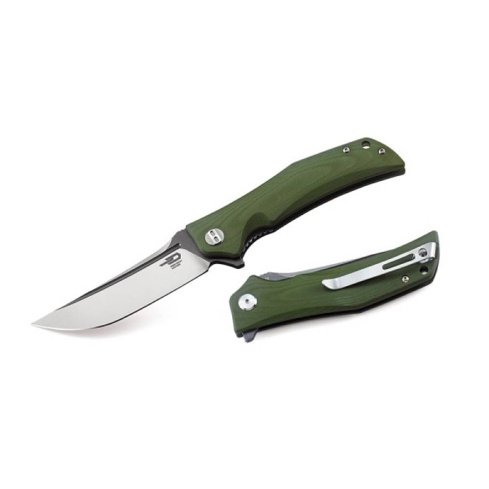 Нож Bestech Scimitar сталь D2, рукоять G10 зеленая (арт. АМ-BG05B-2)