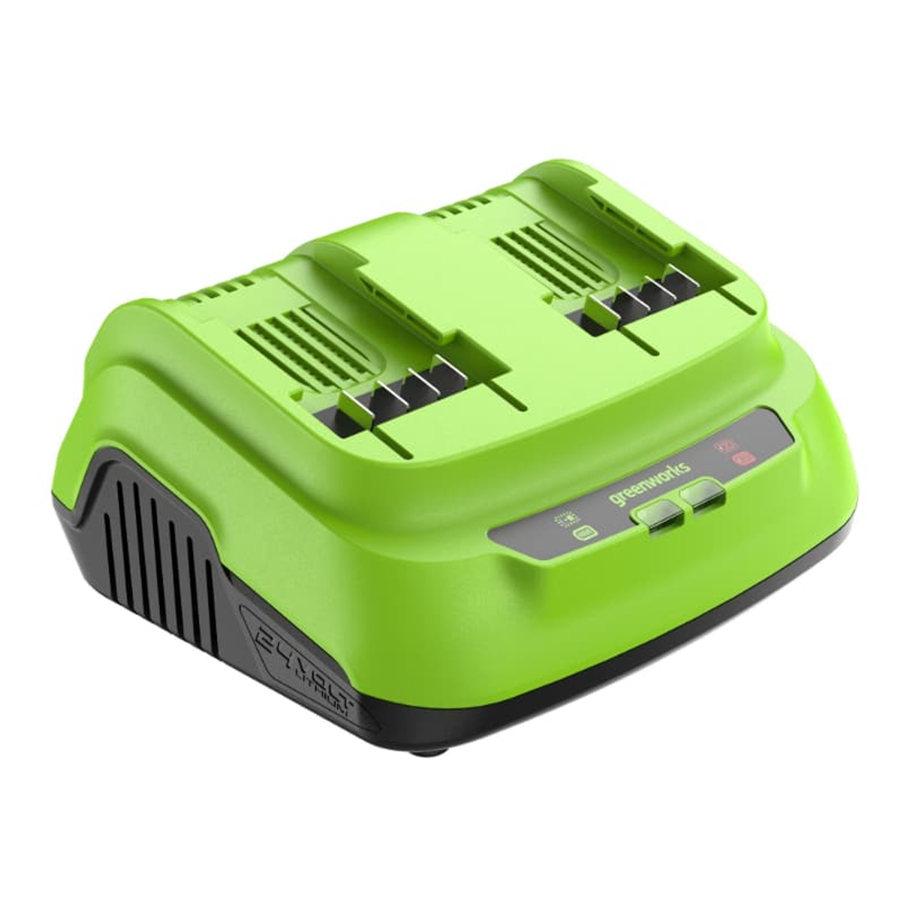 Ультрабыстрое двойное зарядное устройство Greenworks G24X2C8, 24V, 8A (2958807)