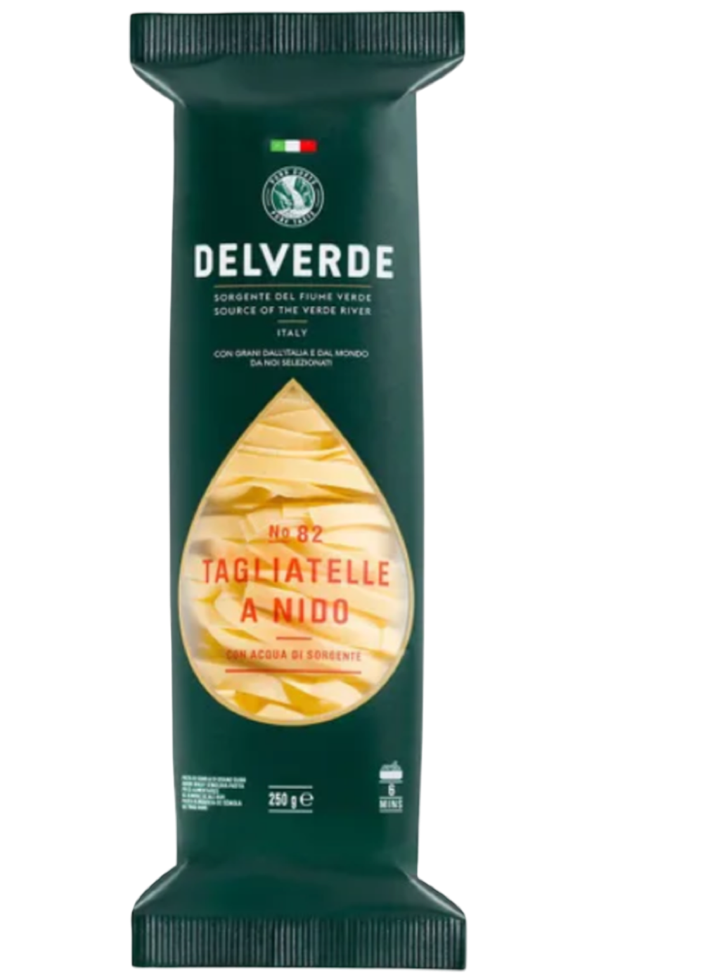 82 Del Verde Макаронные изделия Tagliatelle Гнёзда средние, 250г
