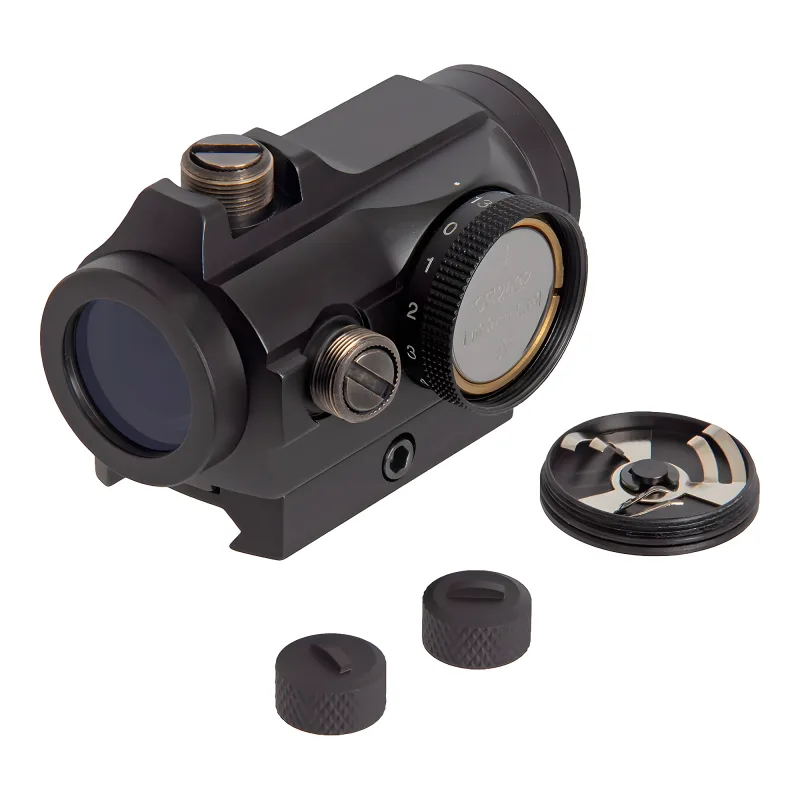 Коллиматор Target Optic 1x22, Weaver, красная марка, точка 2 MOA, проставка - снятые защитные колпачки и батарейка