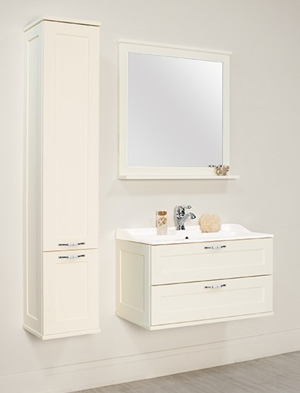 Зеркало AQUATON Леон 80 Дуб белый (1A186402LBPS0)