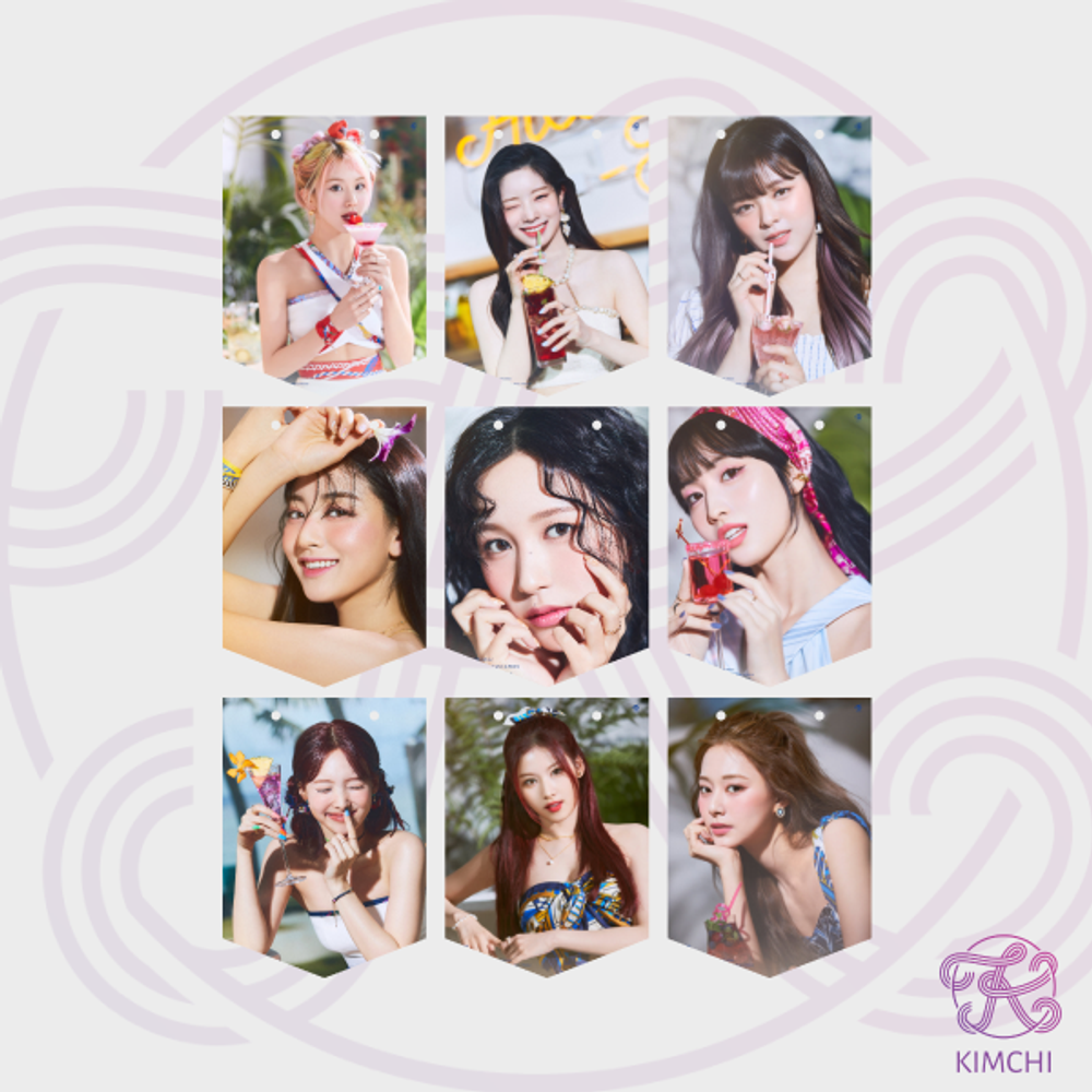 Набор флажков на веревке TWICE Набор флажков на веревке TWICE