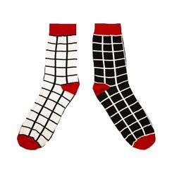 Носки BOOMERANGS Клетка, черный/белый