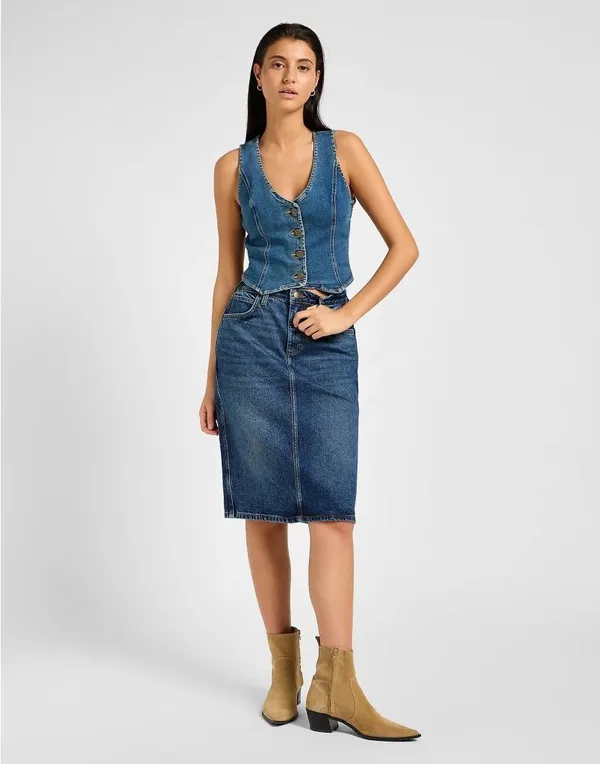 Юбка джинсовая женская LEE MIDI SKIRT