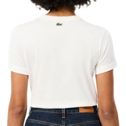 Женская теннисная футболка Lacoste Embroidery Accent Jersey - white