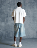 Мужские бермуды baggy fit с нашивками - BERSHKA