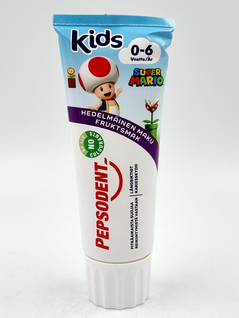 Pepsodent Kids Зубная паста для детей 0-6 лет с фруктовым вкусом, super mario, 75 мл (Франция)