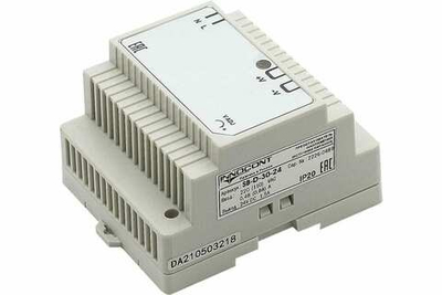 INNOCONT Блоки Питания. Вход: 220VAC, 0.48А, выход: 30W, 24VDC, 1.5A, -10 +50С, IP20, типы защиты: КЗ, перегрузка, перенапряжение SB-D-30-24