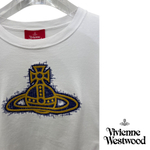 VIVIENNE WESTWOOD RED LABEL ЛОНГСЛИВ БЕЛЫЙ С АППЛИКАЦИЕЙ ВИДЕ ЛОГОТИПА БРЕНДА