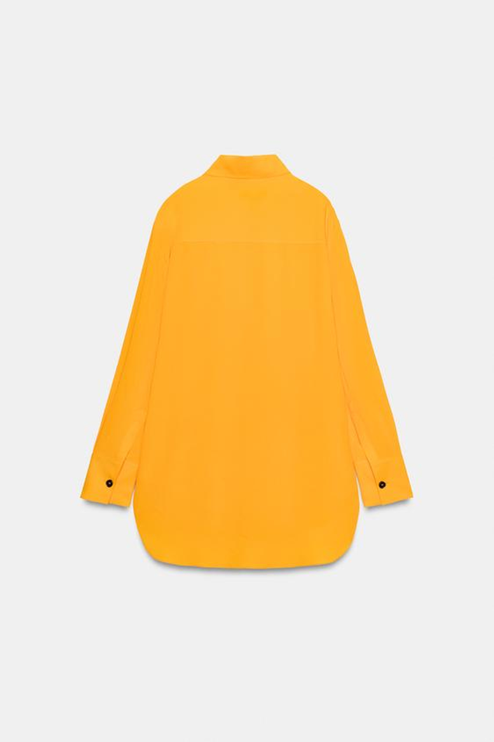 ZARA СТРУЯЩАЯСЯ РУБАШКА ZW COLLECTION, МАНДАРИНОВЫЙ