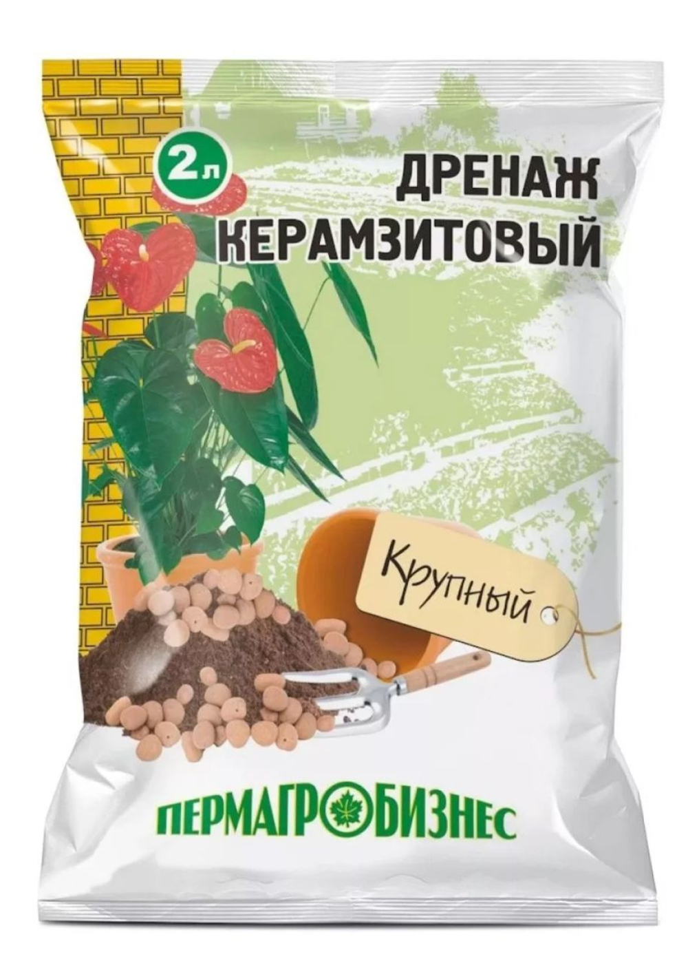Дренаж керамзитовый крупный фр 10-20мм, 2л