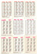 № 17 Набор Календариков 25 шт. Цирк, животные и артисты 1981-1988 гг.