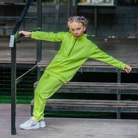 Олимпийка "Салатовый неон" подростковая утепленная