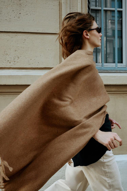 ZARA ШАРФ SOFT С БАХРОМОЙ, РЫЖЕВАТО-КОРИЧНЕВЫЙ