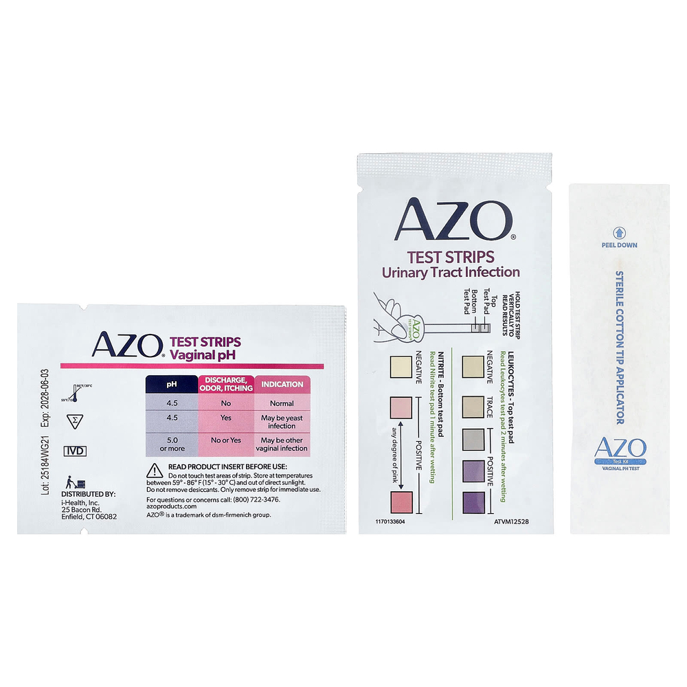 AZO, Набор для тестирования на ИМП и влагалища, набор из 2 предметов