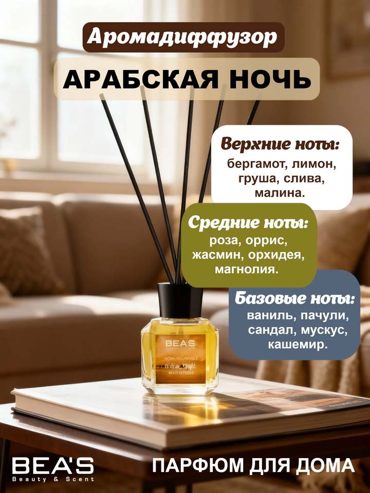 Фото товара Ароматический диффузор для дома BEA'S Arabian Night "(Арабская ночь ) 120 ml