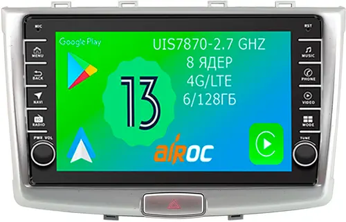 Магнитола для Haval H6 2014+ - Airoc AB-1802 (кнопки и крутилки), Android 13, Быстрая, SIM-слот, CarPlay