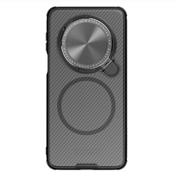 Чехол прозрачный тонированный (Transparent Black) от Nillkin с металлической крышкой и MagSafe на Huawei Mate 70 Pro/70 Pro+, серия CamShield Prop Magnetic Case