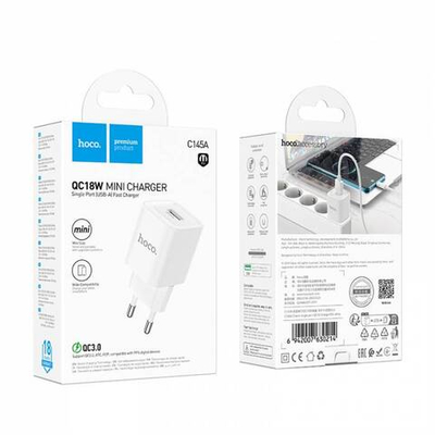 Зарядное устройство Hoco C145A QC3.0 (white)