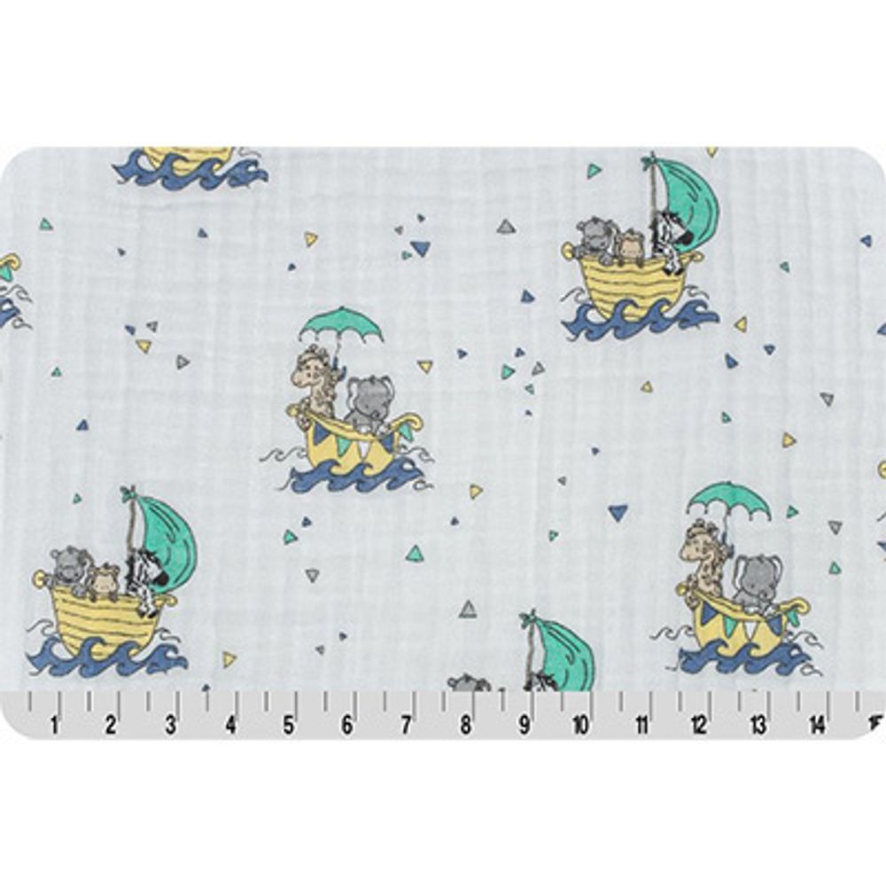 Ткань для пэчворка Peppy SMD Embrace (марлевка), отрез 100х125 см, 110 г/м², noah`s ark opal, Shannon Fabrics Ткань для пэчворка Peppy SMD Embrace (марлевка), отрез 100х125 см, 110 г/м², noah`s ark opal, Shannon Fabrics