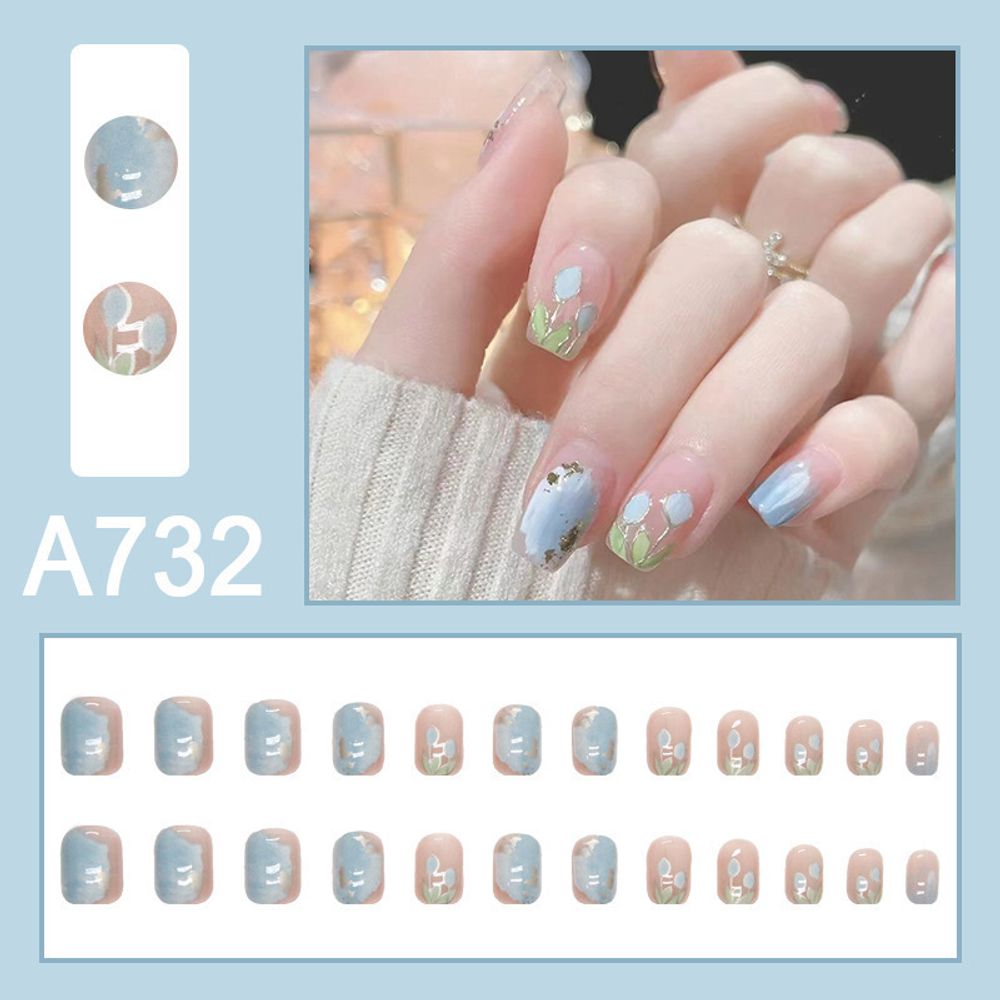 Набор накладных ногтей  "Beauty Nails", голубые