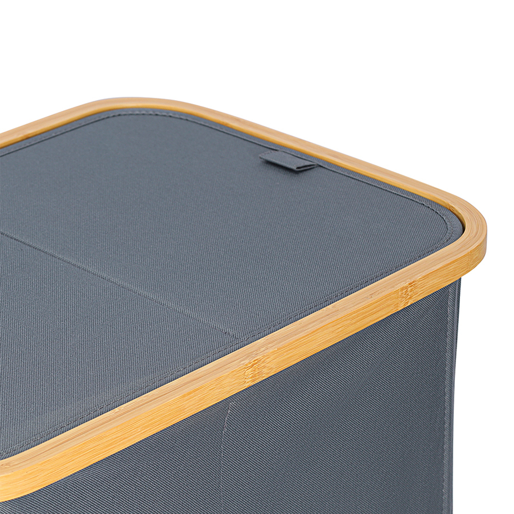 Корзина для белья с двумя отделениями 53.5х33х53см Smart Solutions Neat Twin серая