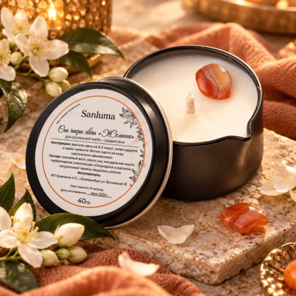 Спа-свеча Sanluma "Желание" для массажа, 40 гр.