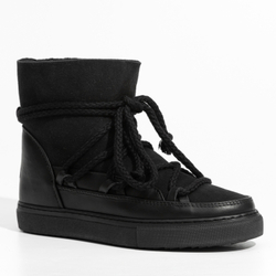 Высокие комбинированные кеды INUIKII Sneaker Classic Black на меху
