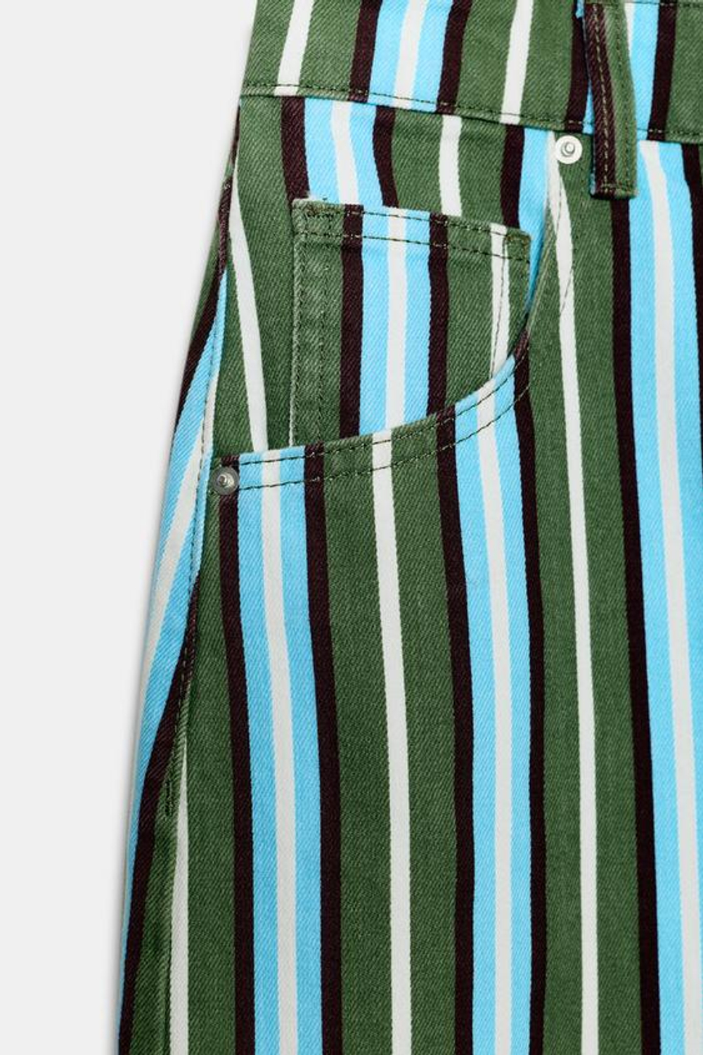 Z1975 ДЖИНСЫ С НИЗКОЙ ТАЛИЕЙ И ПОЛОСКАМИ - ZARA