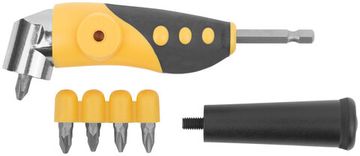 Адаптер для бит угловой металлический, прорезиненный корпус, 105 градусов, 5 CrV бит