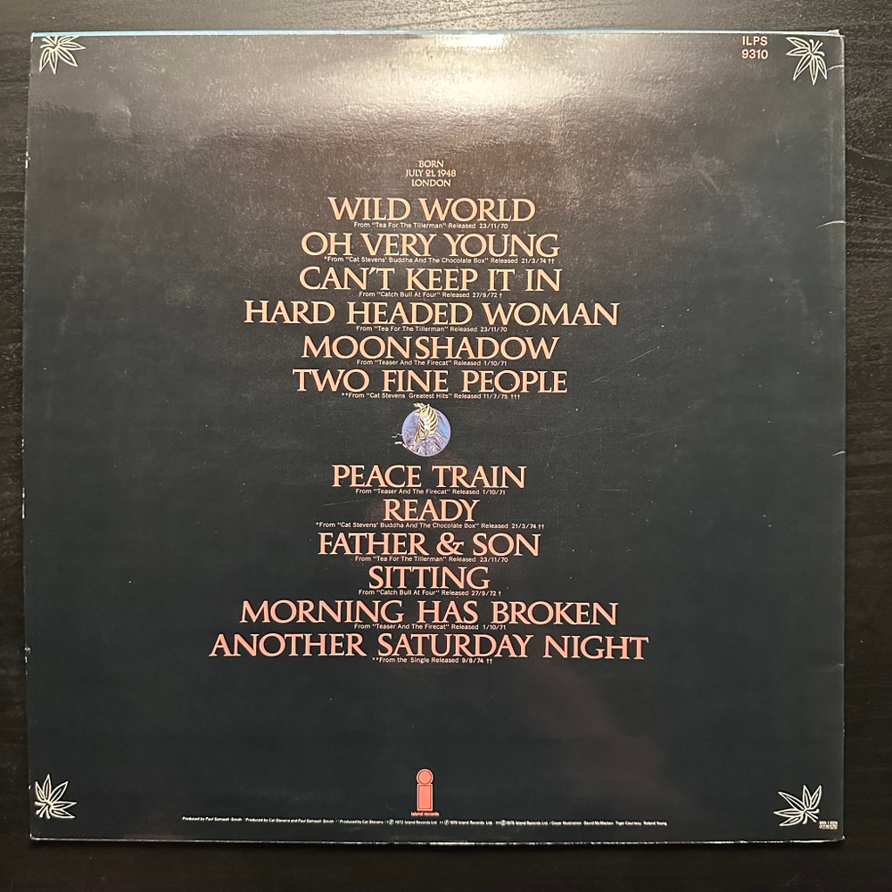 Cat Stevens - Greatest Hits (Англия 1975г.)