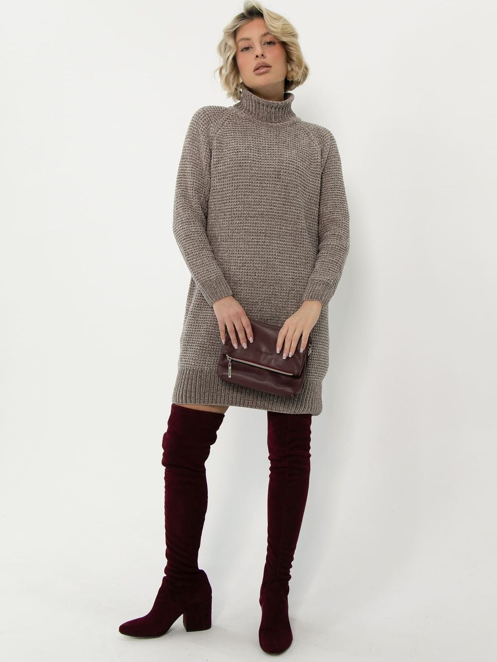 Свитер удлиненный Вексана (кофе с молоком) Б16497-12М LT Collection