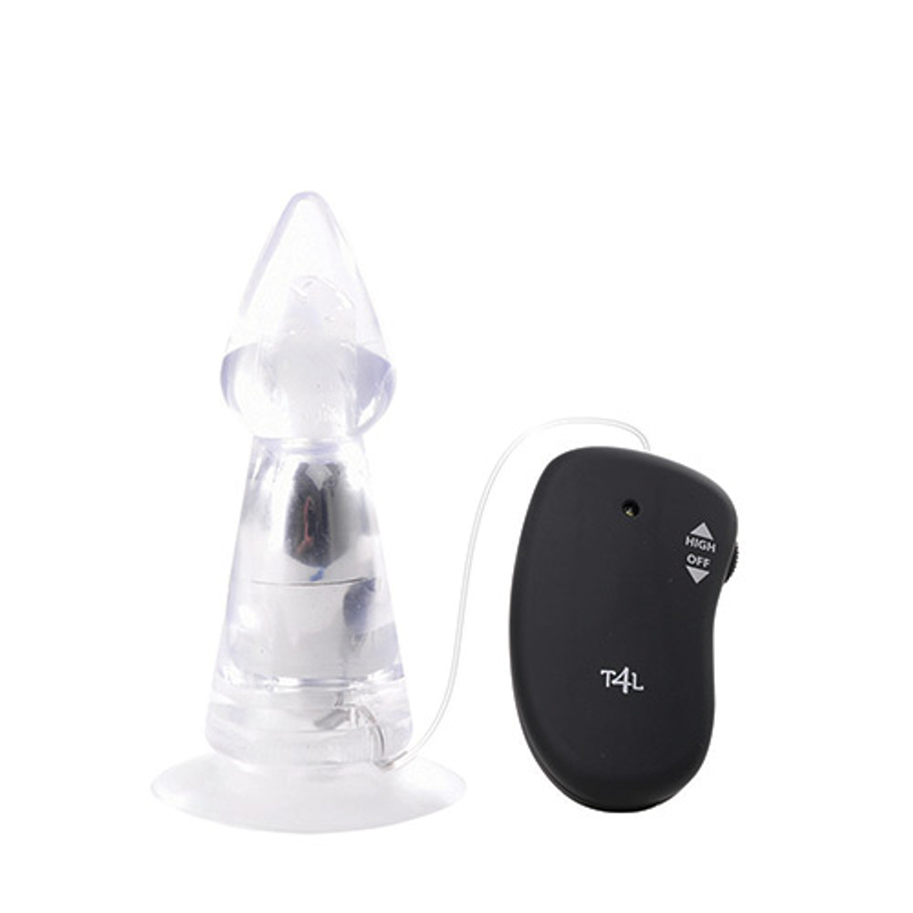 Прозрачная анальная пробка с вибрацией VIBRATING PLUG JAMMY JELLY ANAL JACK OF SPADES - 11,5 см. (Цвет: прозрачный)