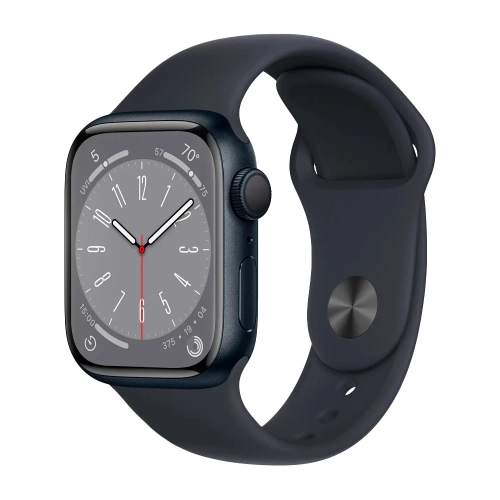Умные часы Apple Watch Series 8 GPS, 41mm, Aluminium Case with Sport Band M/L, Midnight (Тёмная ночь)