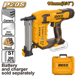 Аккумуляторный гвоздезабиватель нейлер INGCO CSTLI3805 INDUSTRIAL 20 В ST 18 мм
